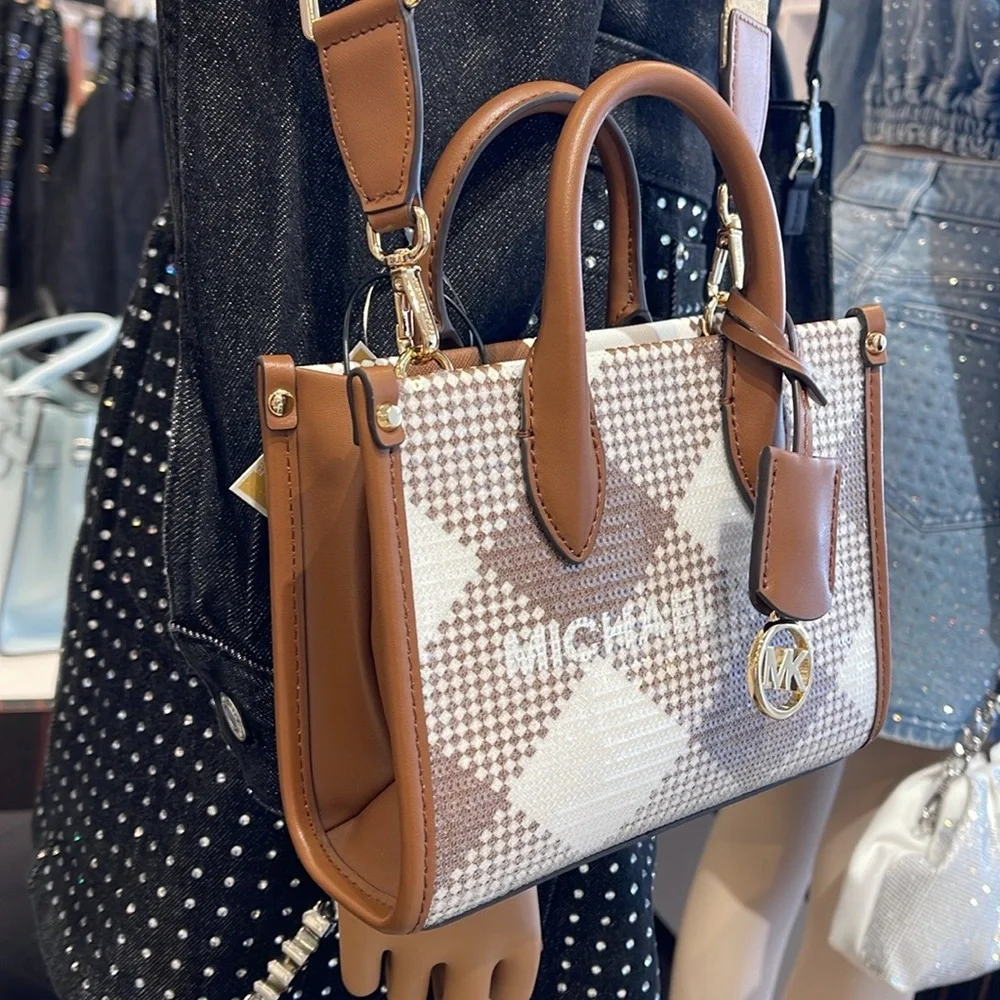 Michael Kors Mirella Extra-Small Logo Crossbody XBODY Shopper Bag
Luggage 
NWT - Picture 3 of 16